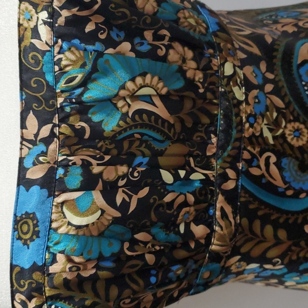 Self Esteem Blue and Brown Sleeveless Bustier Tank Top Size Med. Y2k - Picture 2 of 6